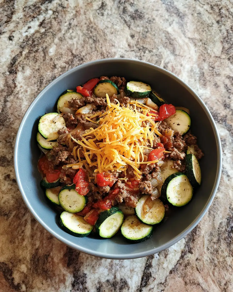 Sizzling Ground Beef and Zucchini Skillet Sensation 4 Ingredients for Sizzling Ground Beef and Zucchini Skillet Sensation