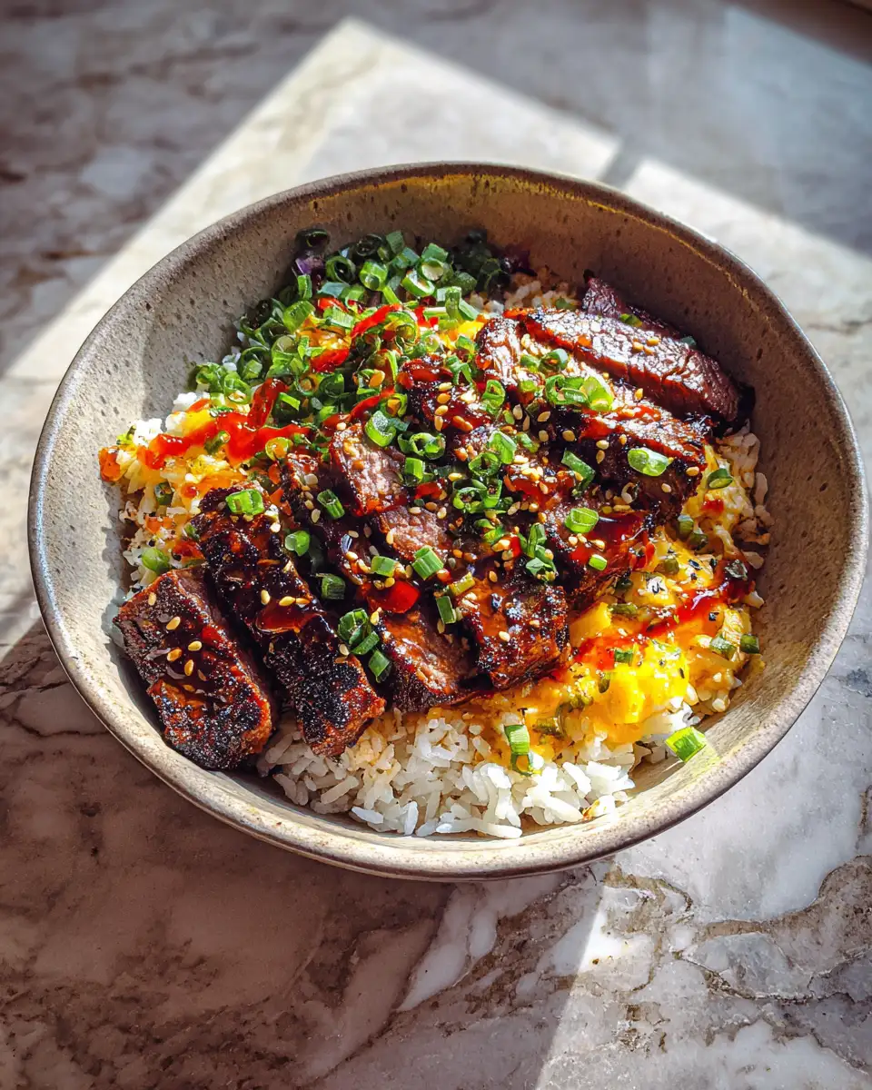 Savory Bliss: Honey Garlic Steak Rice Bowl Delight - Featured Image