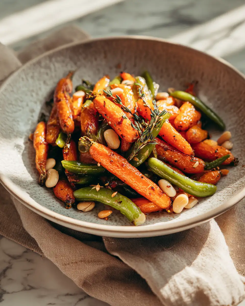Sweet Symphony: Irresistible Honey Glazed Carrots and Beans - Featured Image