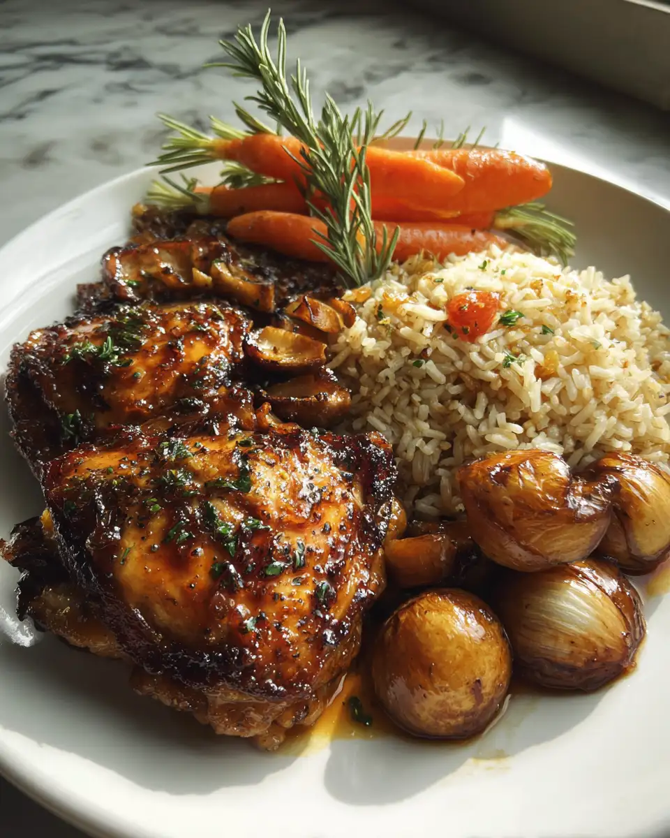 Final dish - Sweet Symphony: Honey Glazed Chicken Dinner Delight
