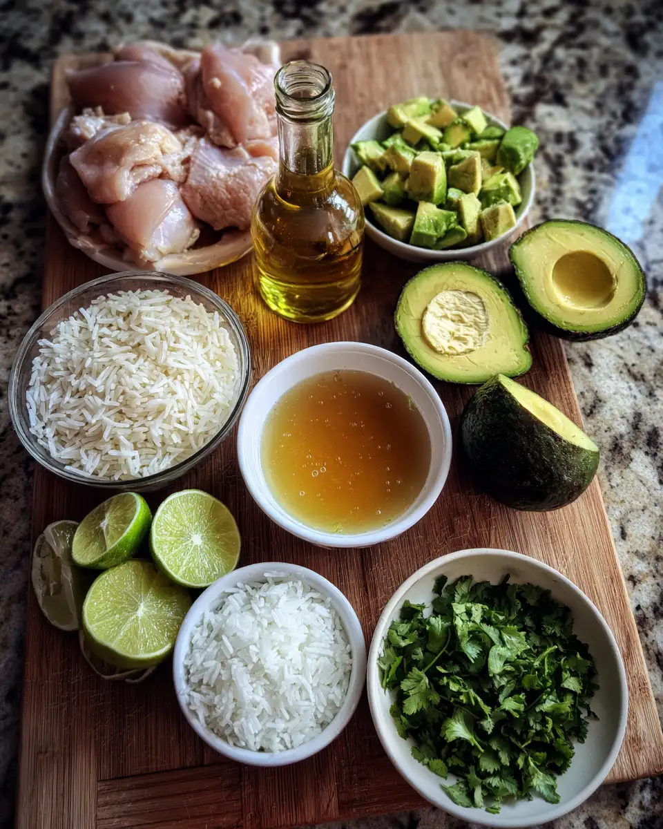 Zesty Honey Lime Chicken & Avocado Rice: A Flavorful Fiesta in Your Bowl 4 Ingredients for Zesty Honey Lime Chicken & Avocado Rice: A Flavorful Fiesta in Your Bowl