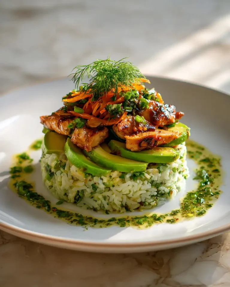 Zesty Honey Lime Chicken & Avocado Rice Stack Delight - Featured Image