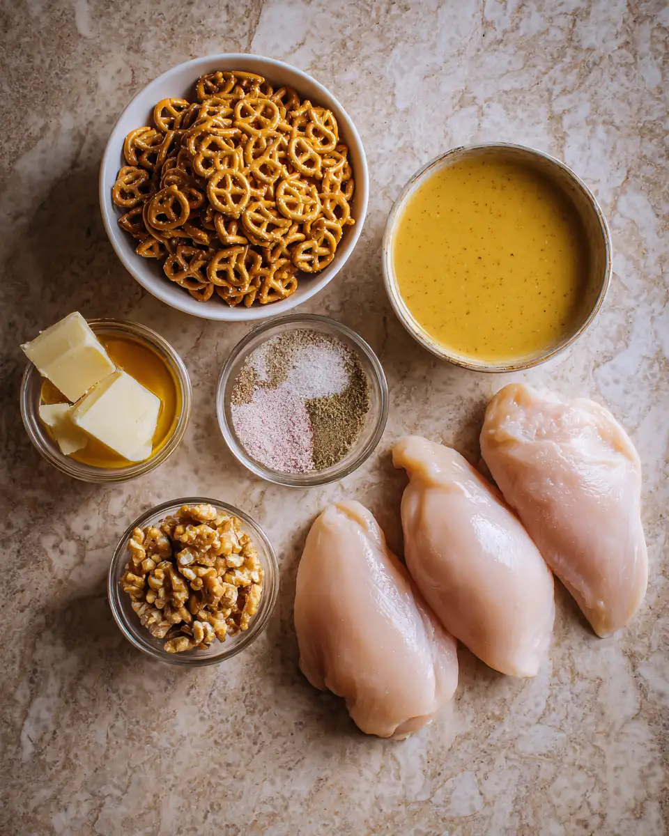 Crispy Honey Mustard Pretzel Chicken: A Flavorful Twist on a Classic Dish 4 Ingredients for Crispy Honey Mustard Pretzel Chicken: A Flavorful Twist on a Classic Dish