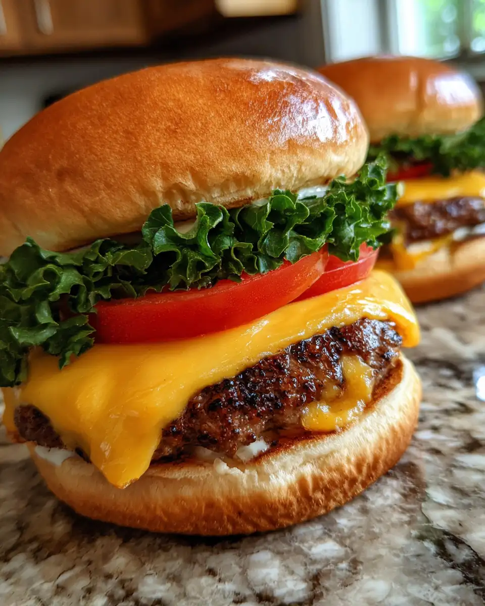 Savor the Flavor: Irresistible Smoked Cajun Cheese Burgers 6 Final dish - Savor the Flavor: Irresistible Smoked Cajun Cheese Burgers