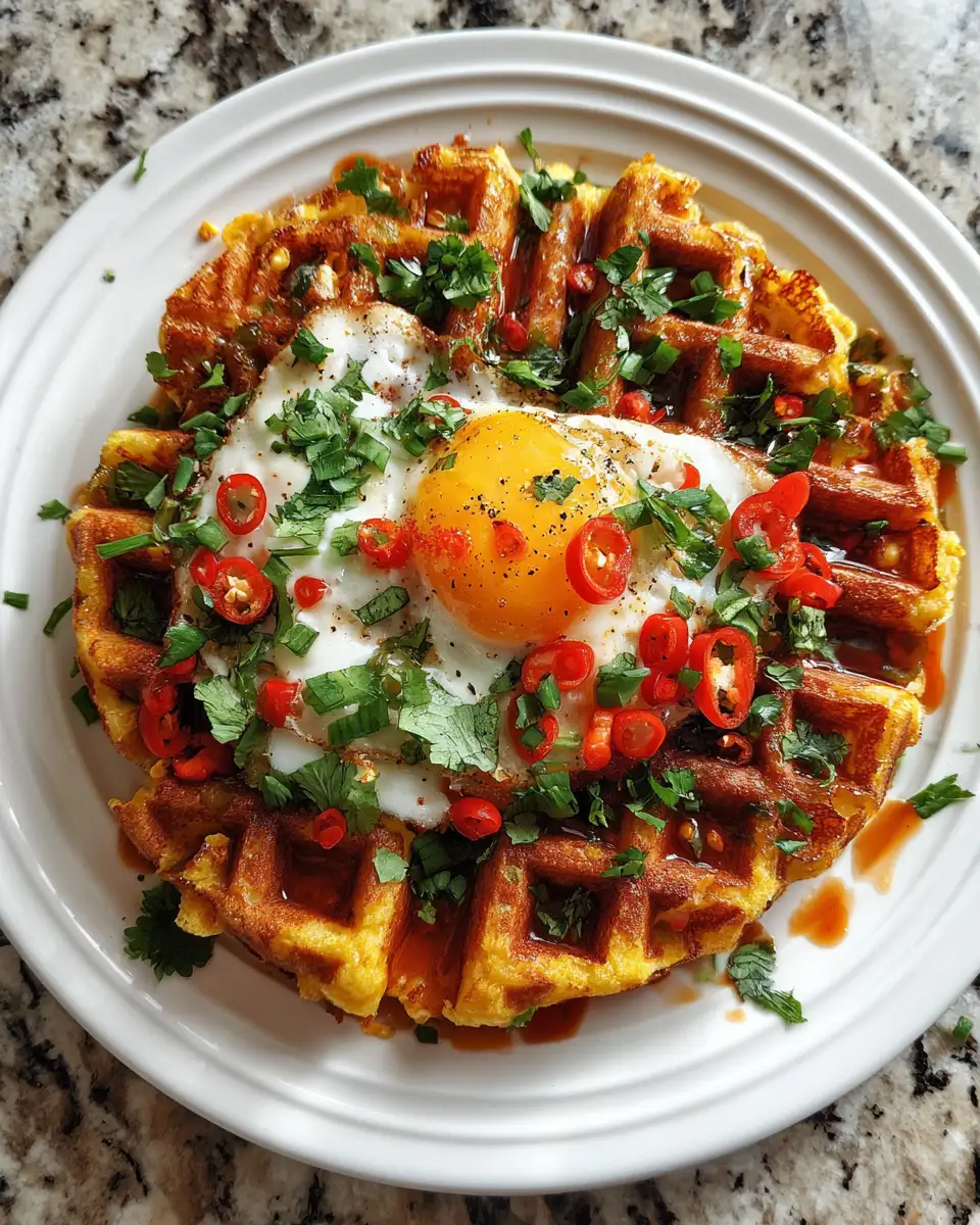Spice Up Your Brunch with Jalapeno Cornbread Waffles 6 Final dish - Spice Up Your Brunch with Jalapeno Cornbread Waffles