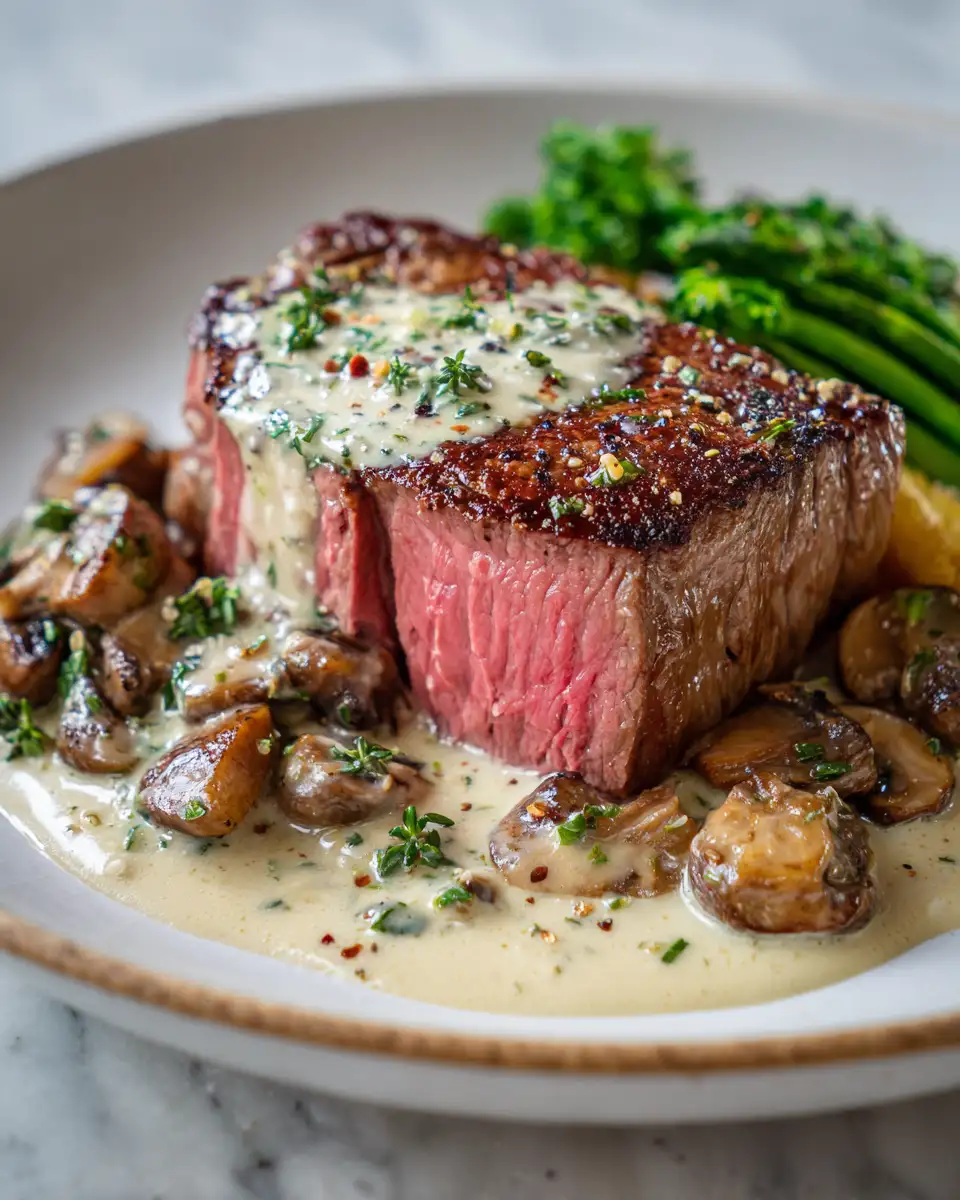 Savor the Perfect Juicy Steak with Creamy Garlic Sauce - Featured Image