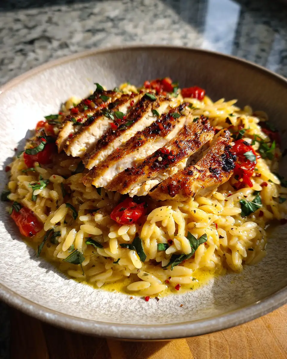 Savor the Zest: Lemon Basil Chicken Orzo Delight - Featured Image