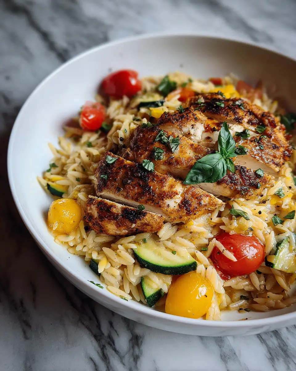 Savor the Zest: Lemon Basil Chicken Orzo Delight 6 Final dish - Savor the Zest: Lemon Basil Chicken Orzo Delight