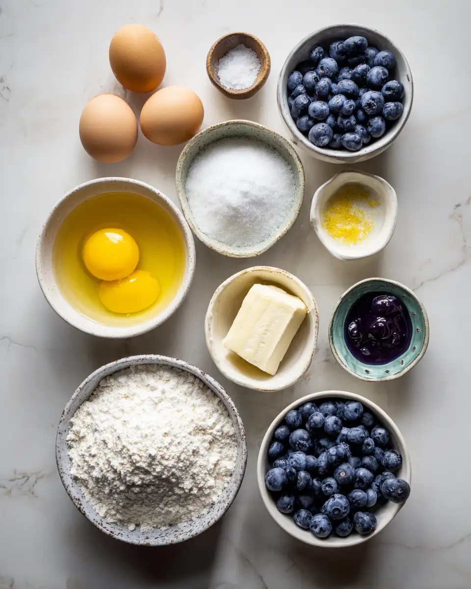 Zesty Lemon Blueberry Loaf Cake: A Burst of Flavor in Every Slice 4 Ingredients for Zesty Lemon Blueberry Loaf Cake: A Burst of Flavor in Every Slice