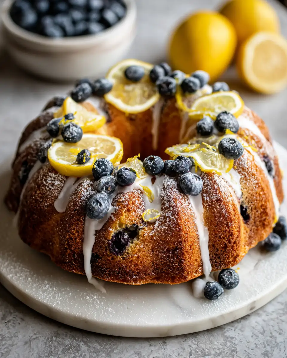 Final dish - Zesty Bliss: Discover the Magic of Lemon Blueberry Ricotta Cake
