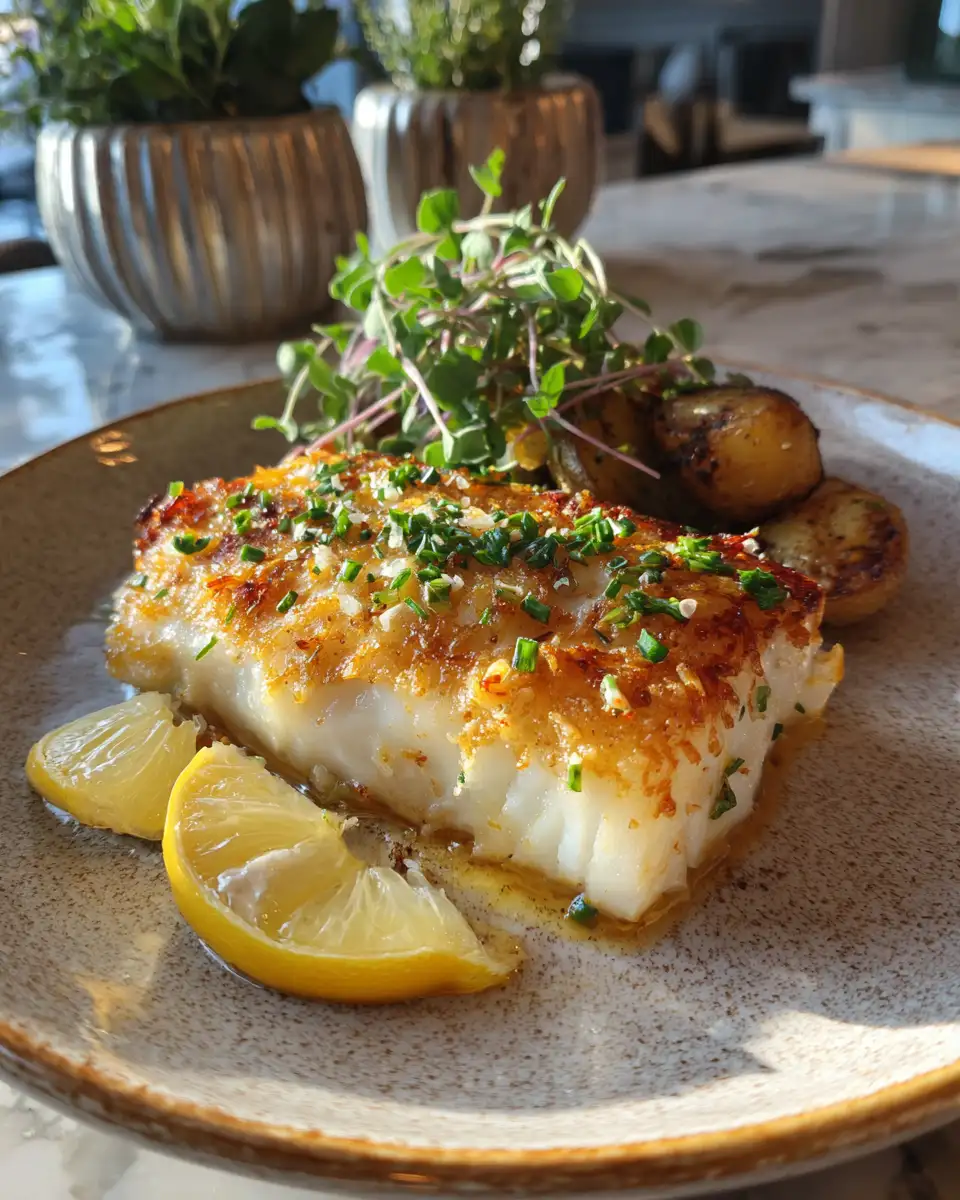 Final dish - Zesty Lemon Butter Baked Cod: A Delightful Twist on a Classic Dish