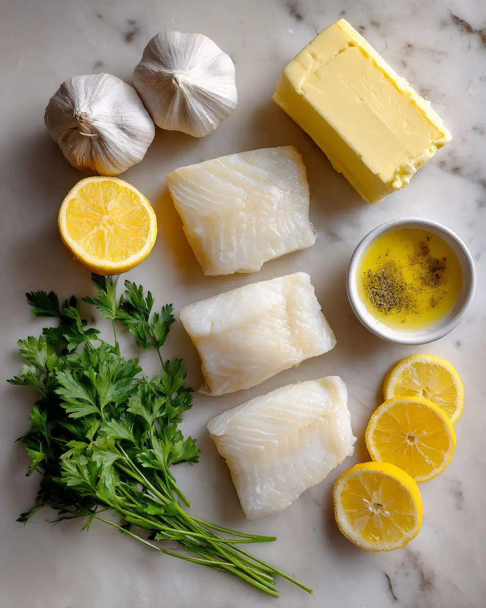 Ingredients for Zesty Lemon Butter Baked Cod: A Delightful Twist on a Classic Dish