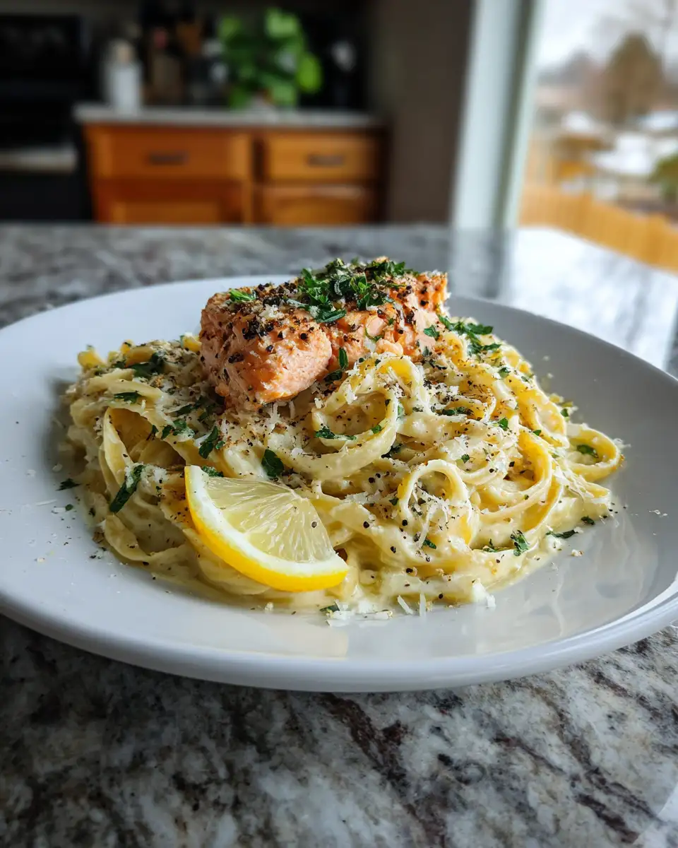 Zesty Lemon Pepper Salmon Alfredo: A Flavorful Twist on a Classic Dish - Featured Image