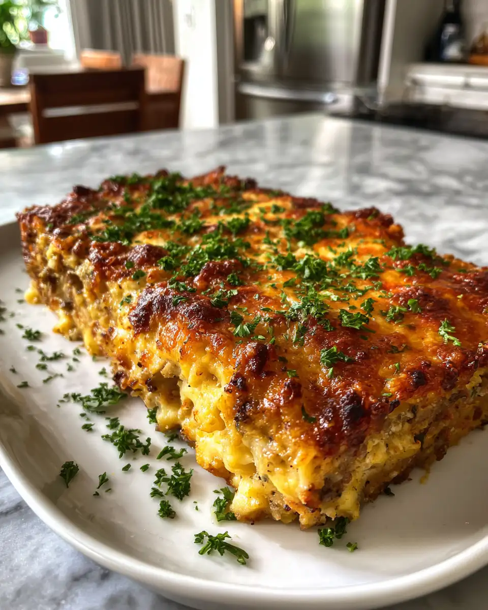 Final dish - Mac and Cheese Meatloaf Casserole: The Ultimate Comfort Food Fusion