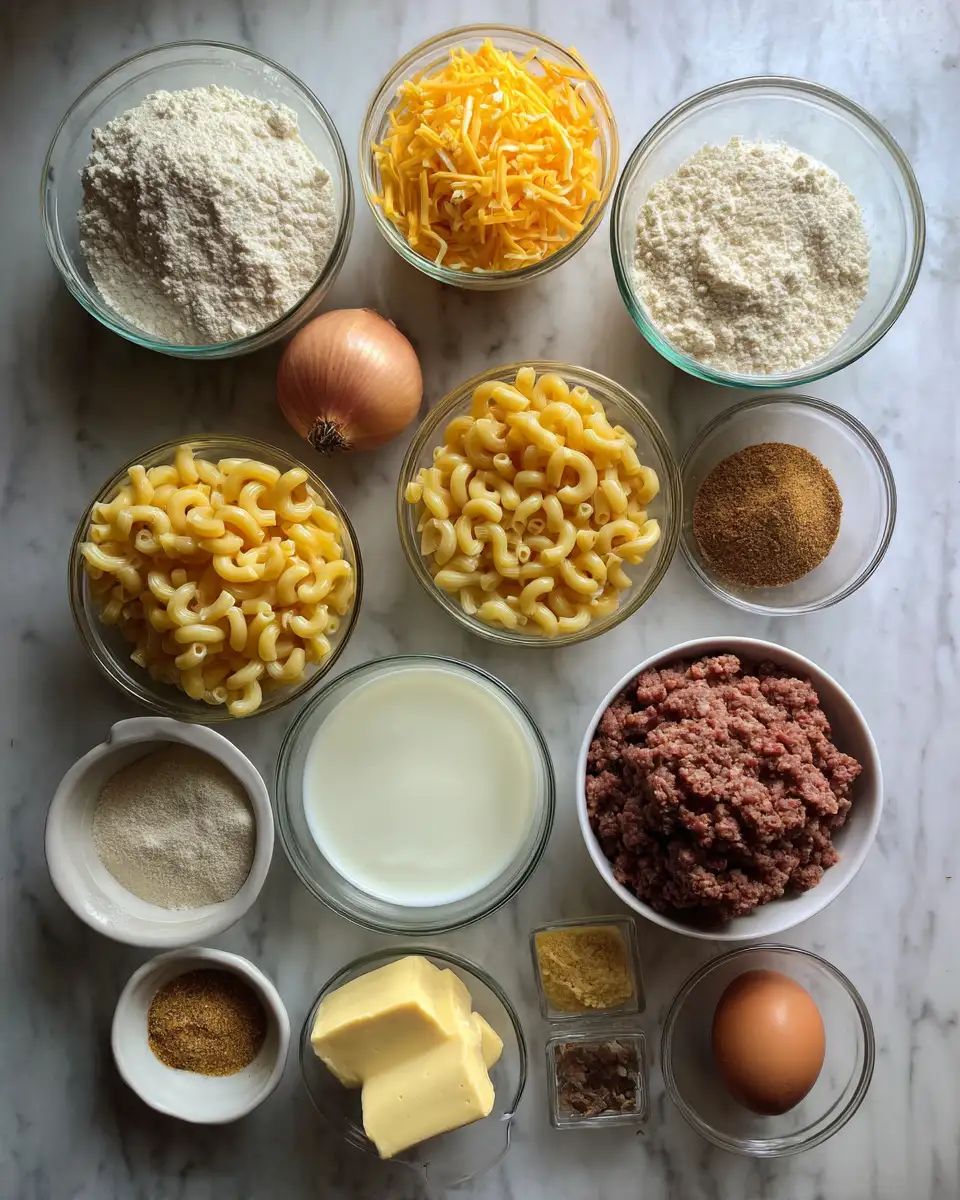 Ingredients for Mac and Cheese Meatloaf Casserole: The Ultimate Comfort Food Fusion