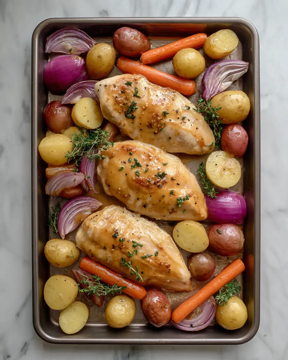 Ingredients for Maple Dijon Chicken Sheet Pan Magic for Easy Weeknight Dinners