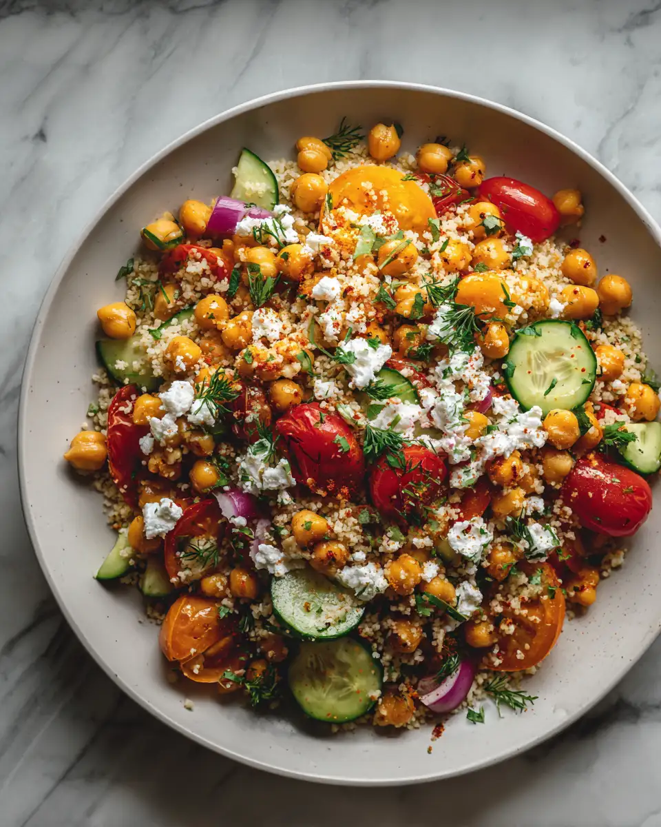 Zesty Mediterranean Chickpea Couscous Salad: A Flavorful Journey in Every Bite - Featured Image