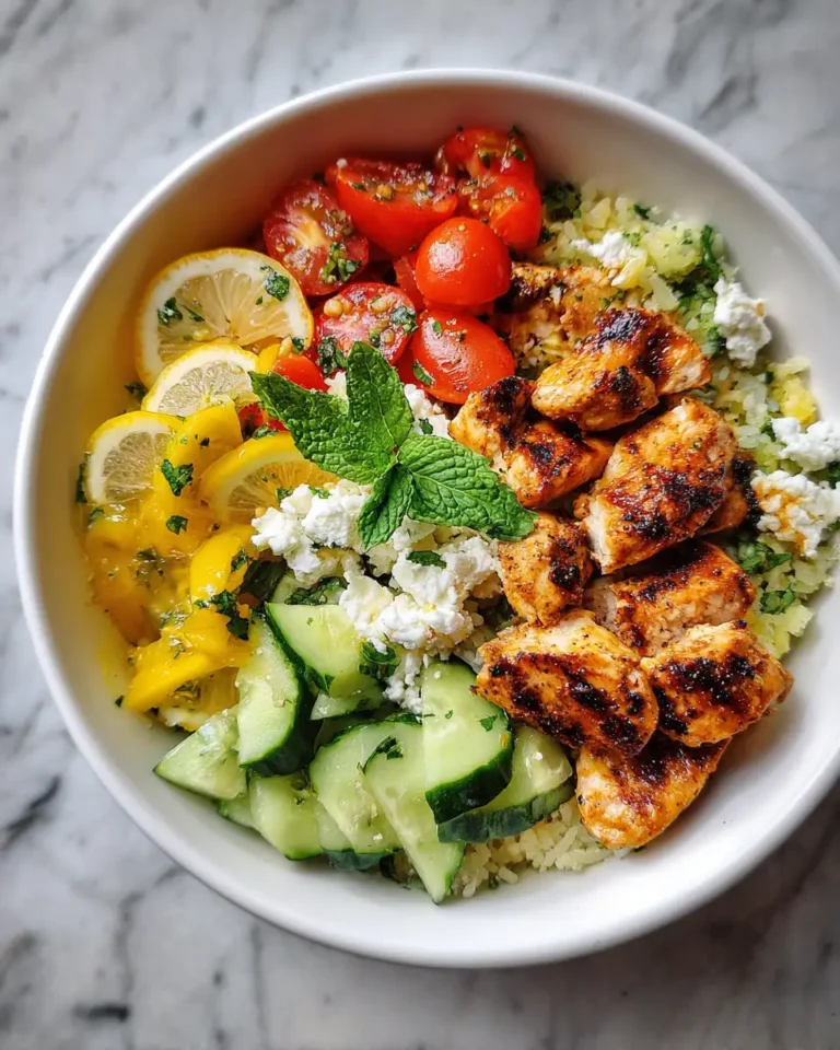 Zesty Mediterranean Lemon Chicken Bowl Delight - Featured Image