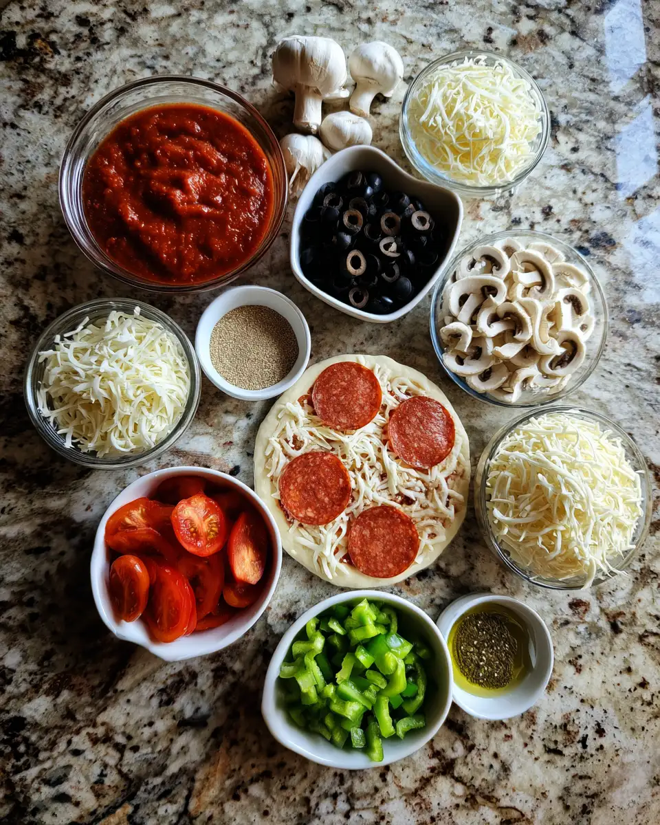 Ingredients for Spook-tacular Mini Skull Pizzas for a Hauntingly Delicious Halloween