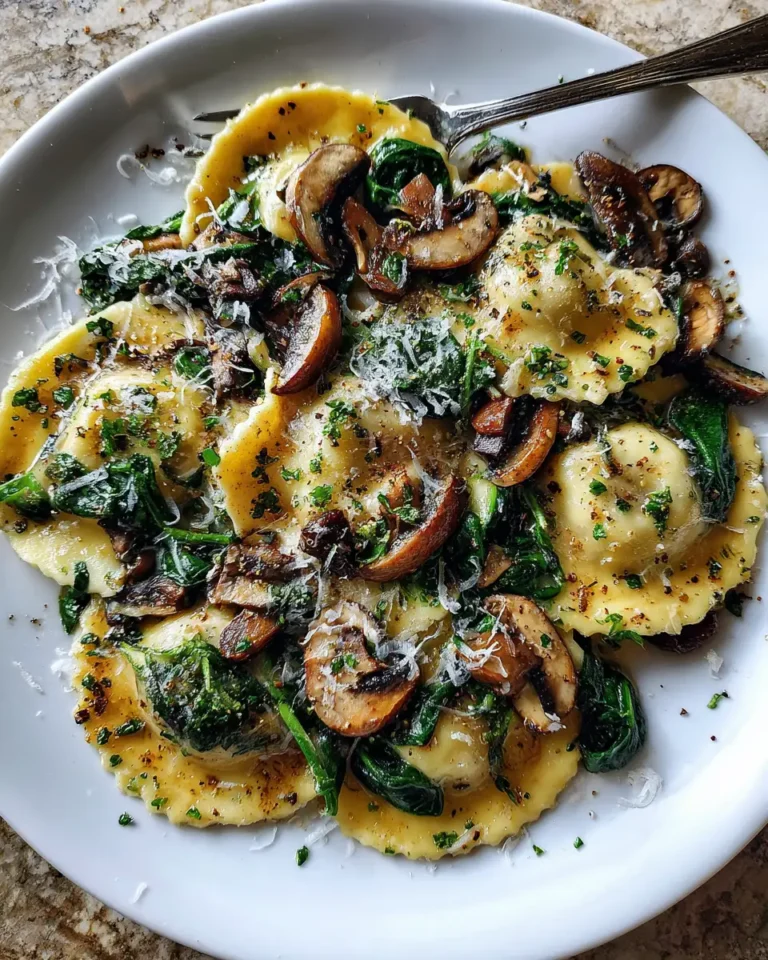 Mouthwatering Mushroom Ravioli with Spinach: A Culinary Delight - Featured Image