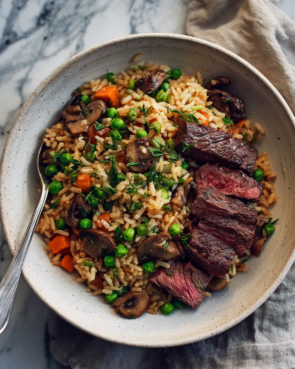 Final dish - Savor the Simplicity: One Pot Beef and Rice Meal Magic