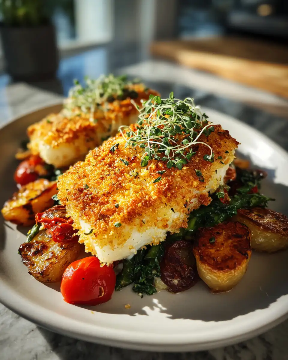 Crispy Delight: Parmesan Crusted Cod Fillets That Wow 6 Final dish - Crispy Delight: Parmesan Crusted Cod Fillets That Wow