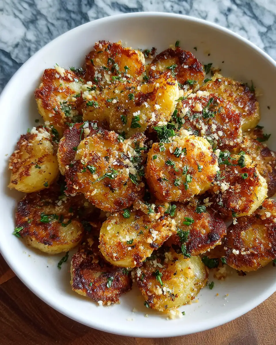 Heavenly Parmesan Garlic Smashed Potatoes for Irresistible Flavor - Featured Image