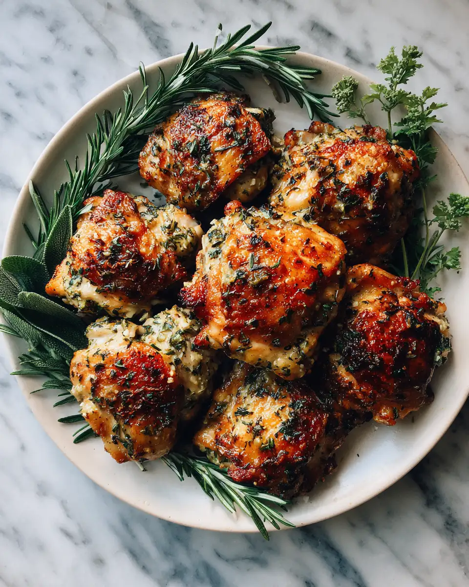Savor the Flavor: Irresistible Parmesan Herb Chicken Thighs - Featured Image