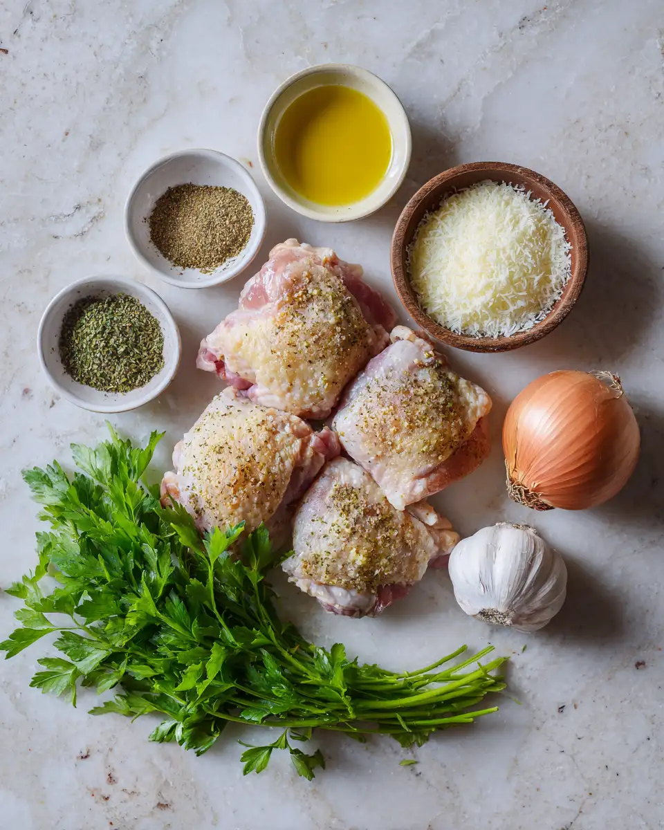 Ingredients for Savor the Flavor: Irresistible Parmesan Herb Chicken Thighs