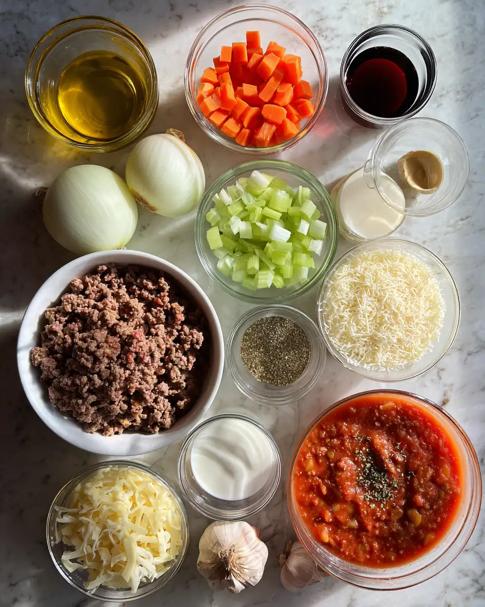 Ingredients for Bowl of Comfort: Discover the Secrets of Perfect Pasta Bolognese
