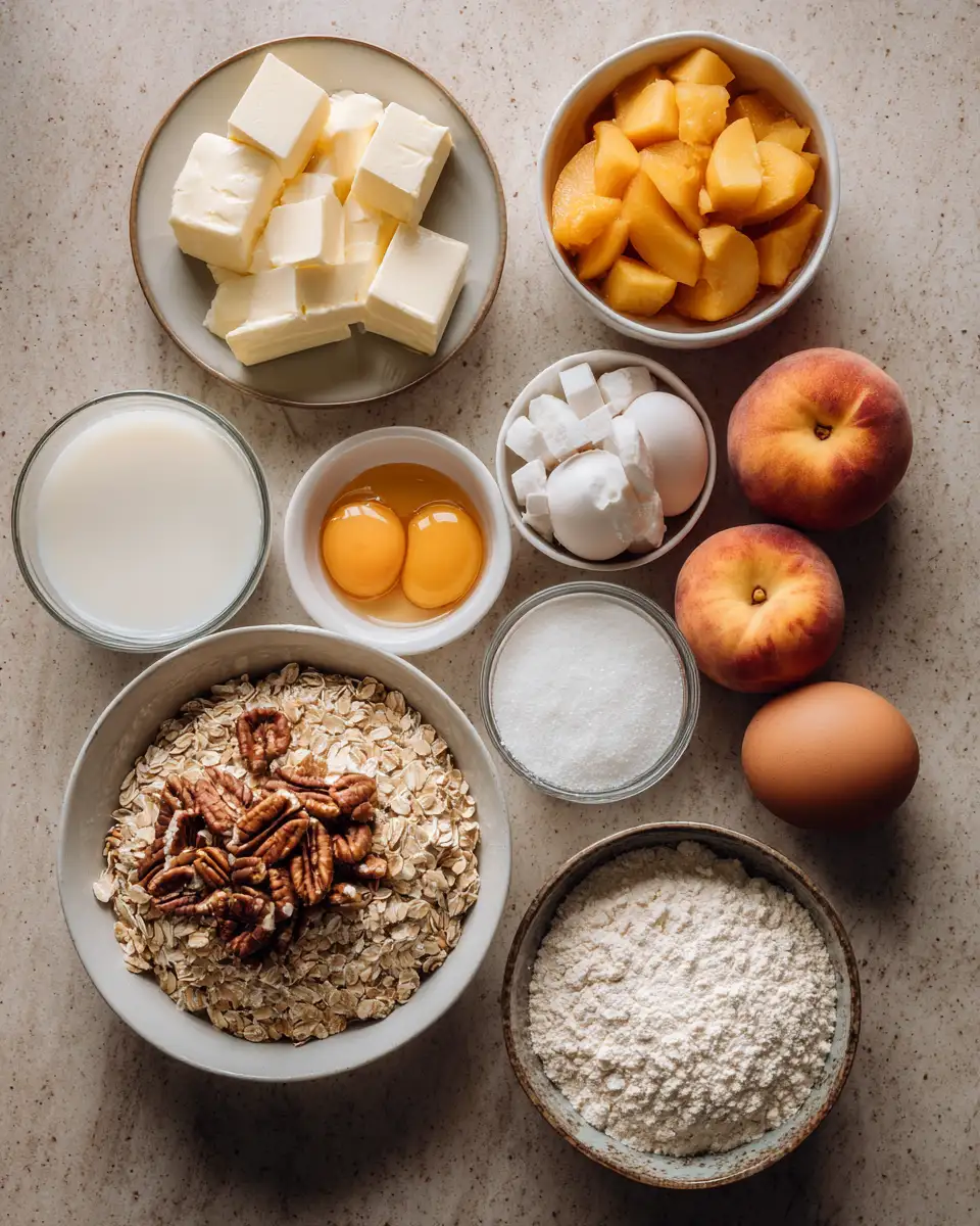 Ingredients for Decadent Delight: Discover the Peach Cobbler Cheesecake Fusion