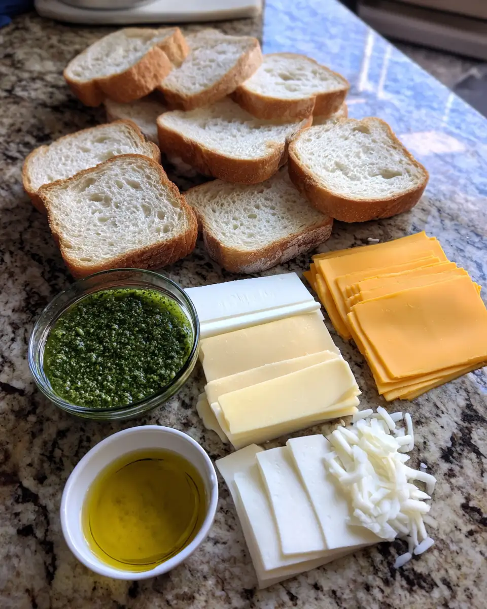 Pesto Grilled Cheese Bliss: A Gourmet Twist on a Classic Comfort 4 Ingredients for Pesto Grilled Cheese Bliss: A Gourmet Twist on a Classic Comfort