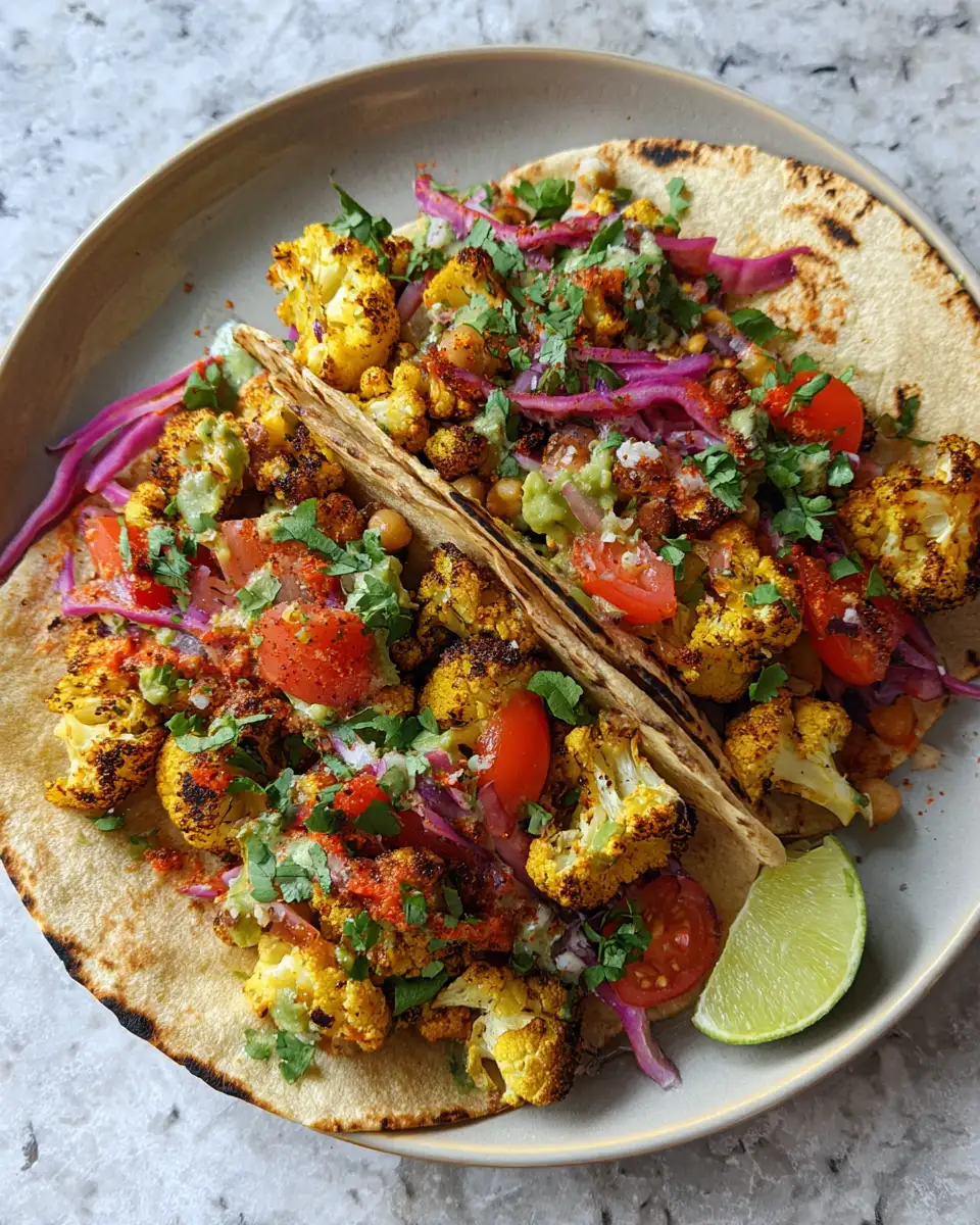 Final dish - Flavor Fiesta: Roasted Cauliflower Chickpea Tacos That Wow