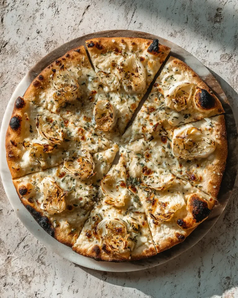 Heavenly Slices: Discover the Magic of Roasted Garlic White Pizza - Featured Image