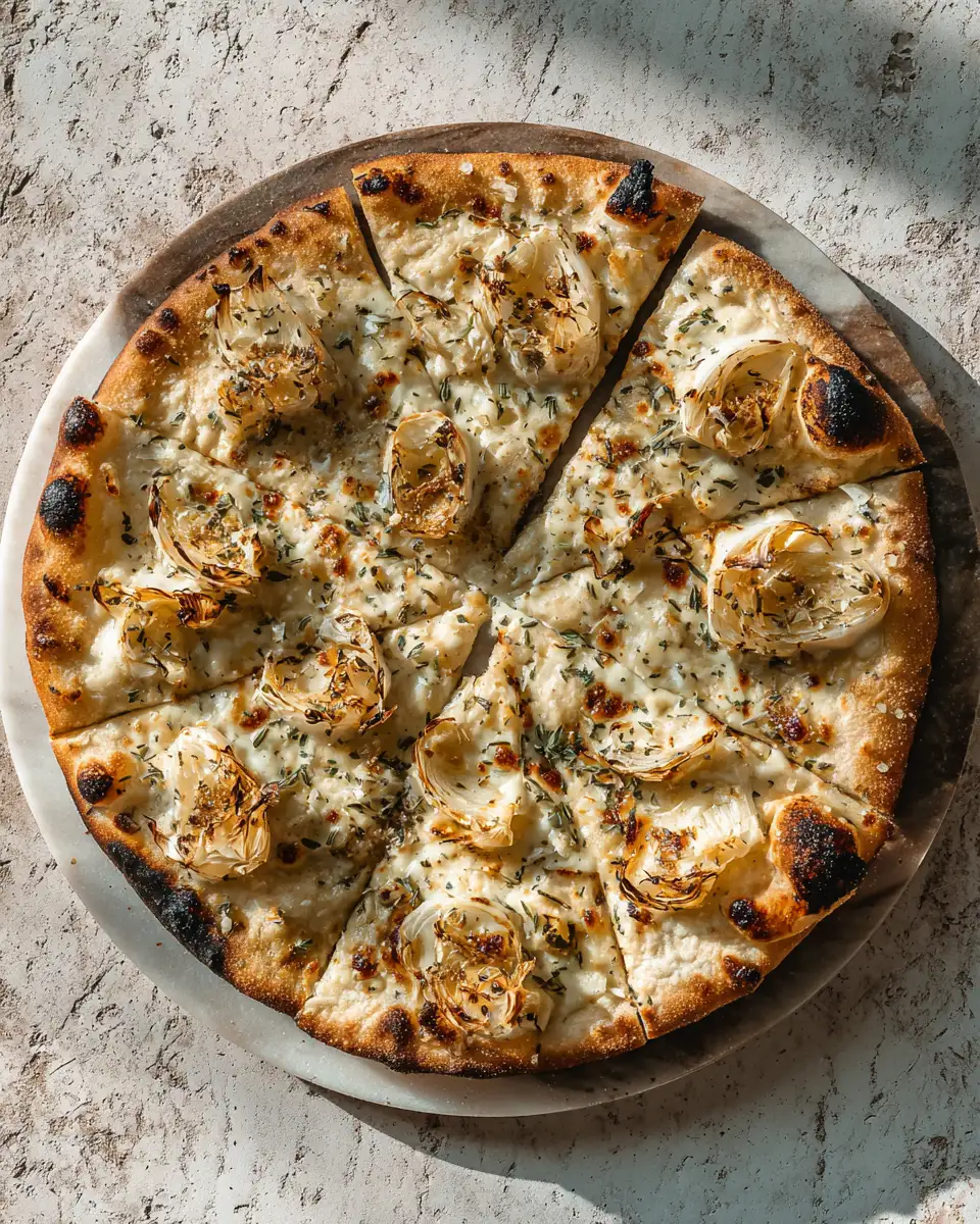 Heavenly Slices: Discover the Magic of Roasted Garlic White Pizza - Featured Image