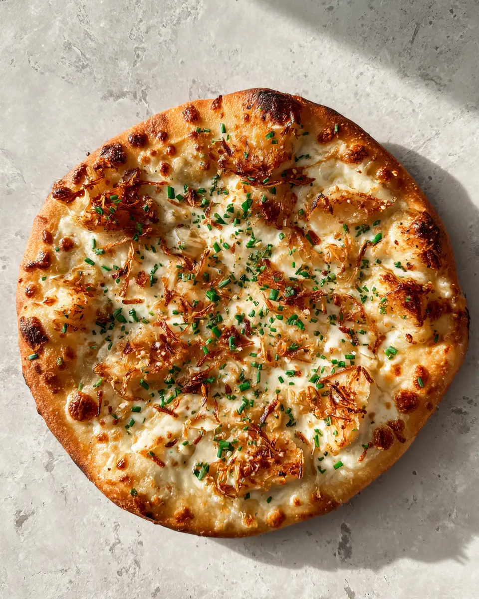 Final dish - Heavenly Slices: Discover the Magic of Roasted Garlic White Pizza