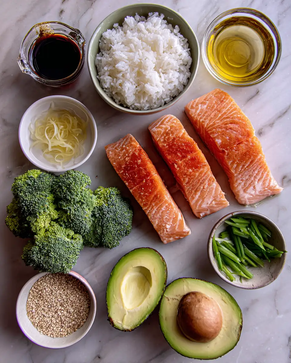 Effortless Salmon Rice Bowl: A Quick and Delicious Meal 4 Ingredients for Effortless Salmon Rice Bowl: A Quick and Delicious Meal