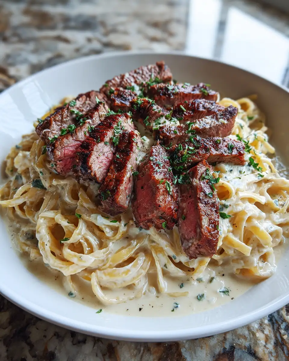 Indulge in the Ultimate Savory Steak Gorgonzola Alfredo with Creamy Parmesan Bliss - Featured Image