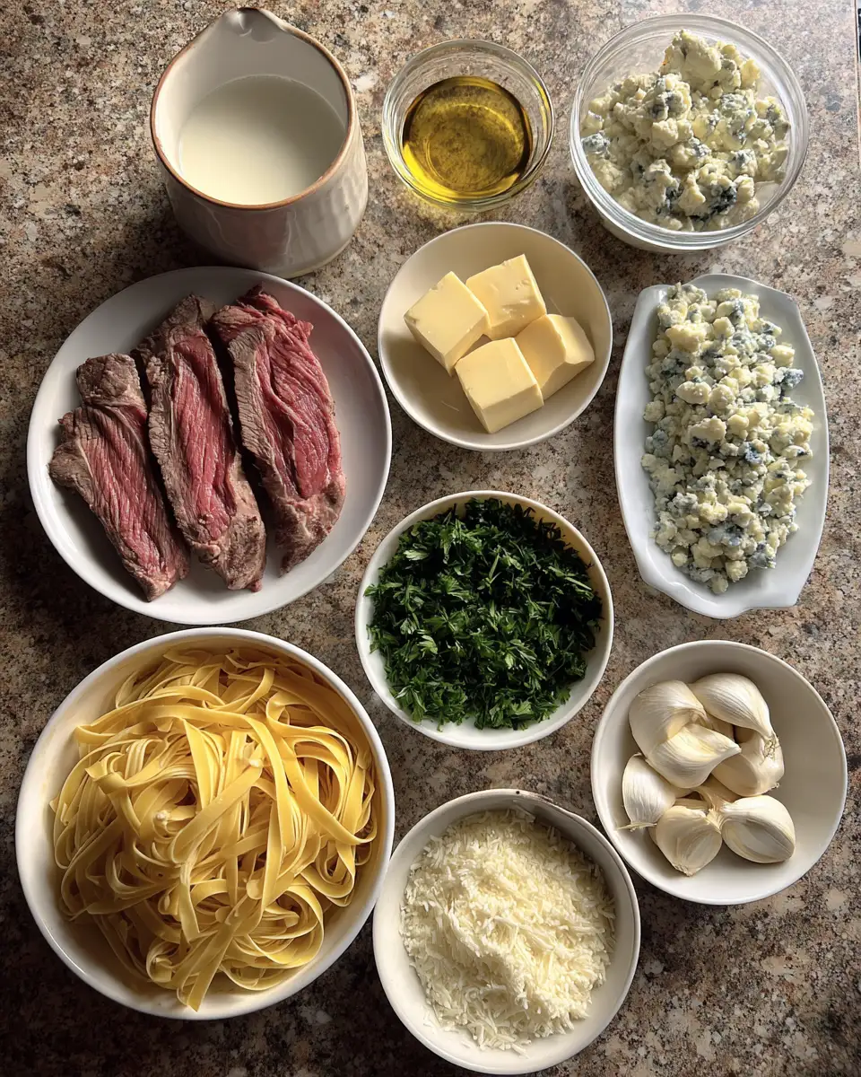 Indulge in the Ultimate Savory Steak Gorgonzola Alfredo with Creamy Parmesan Bliss 4 Ingredients for Indulge in the Ultimate Savory Steak Gorgonzola Alfredo with Creamy Parmesan Bliss