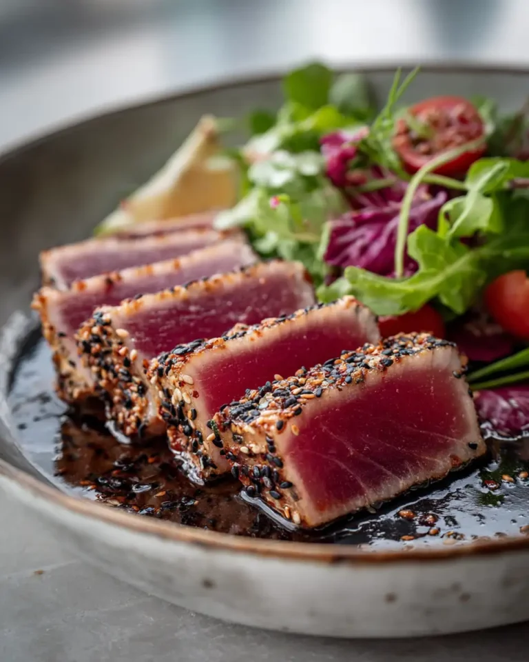 Seared Tuna Steak with Sesame Crust: A Gourmet Delight Unveiled - Featured Image