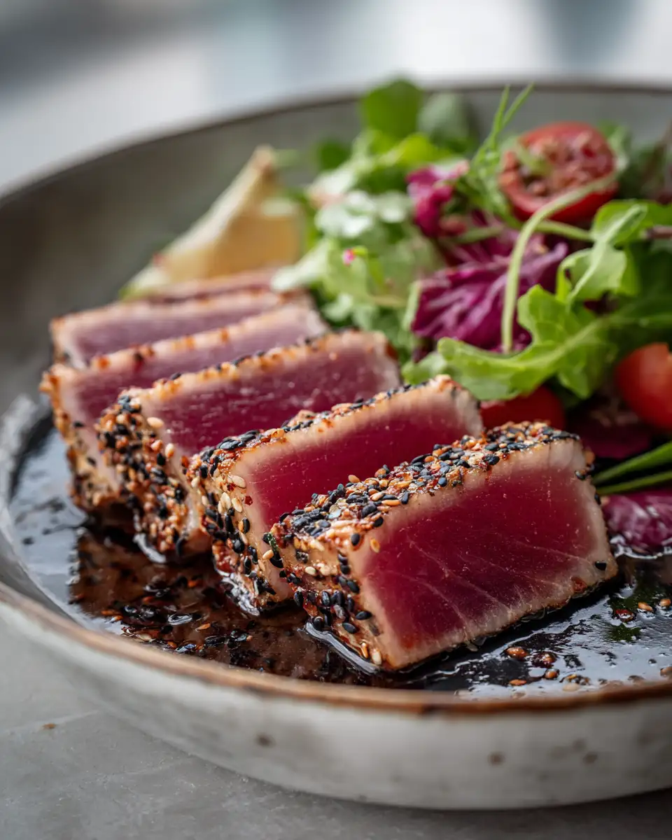 Seared Tuna Steak with Sesame Crust: A Gourmet Delight Unveiled - Featured Image