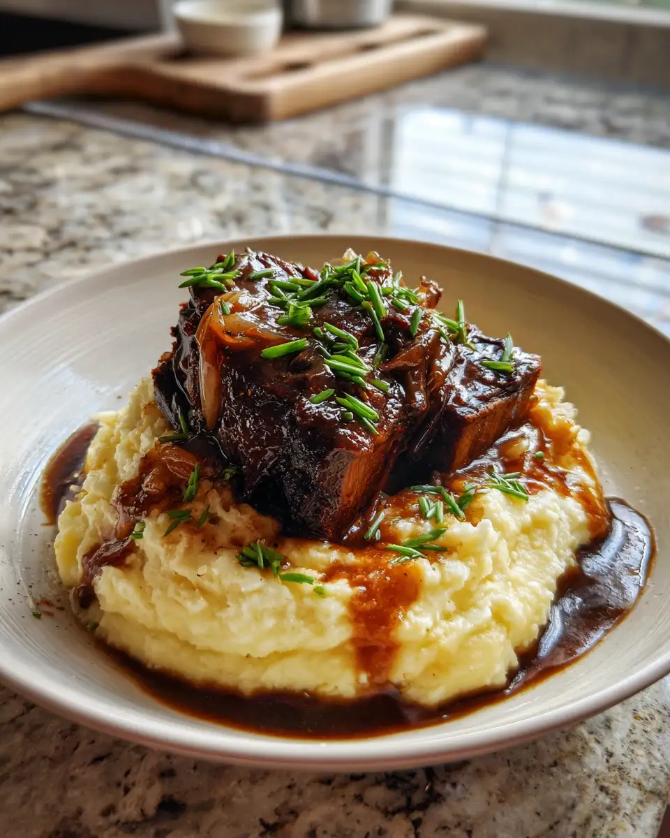 Final dish - Decadent Comfort: Short Rib Mashed Potatoes Delight