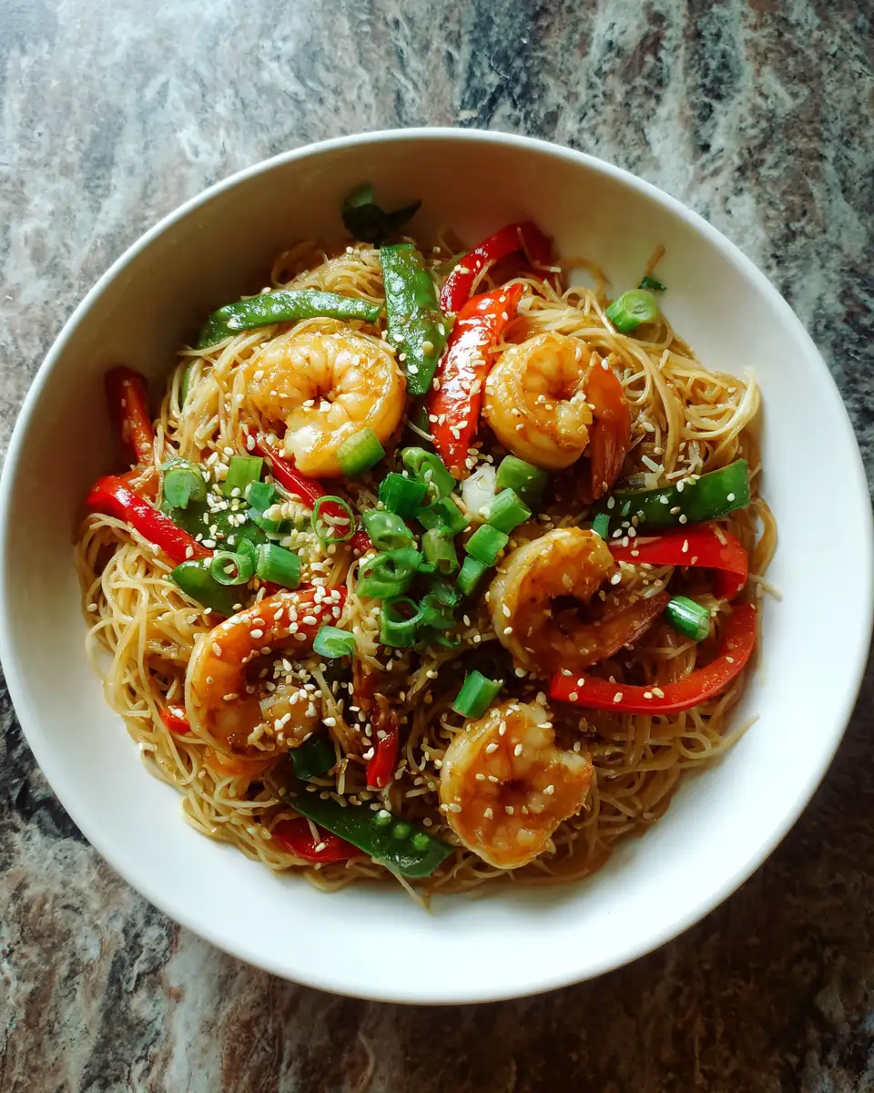 Ingredients for Savor the Flavor: Irresistible Shrimp Noodle Stir Fry Delight