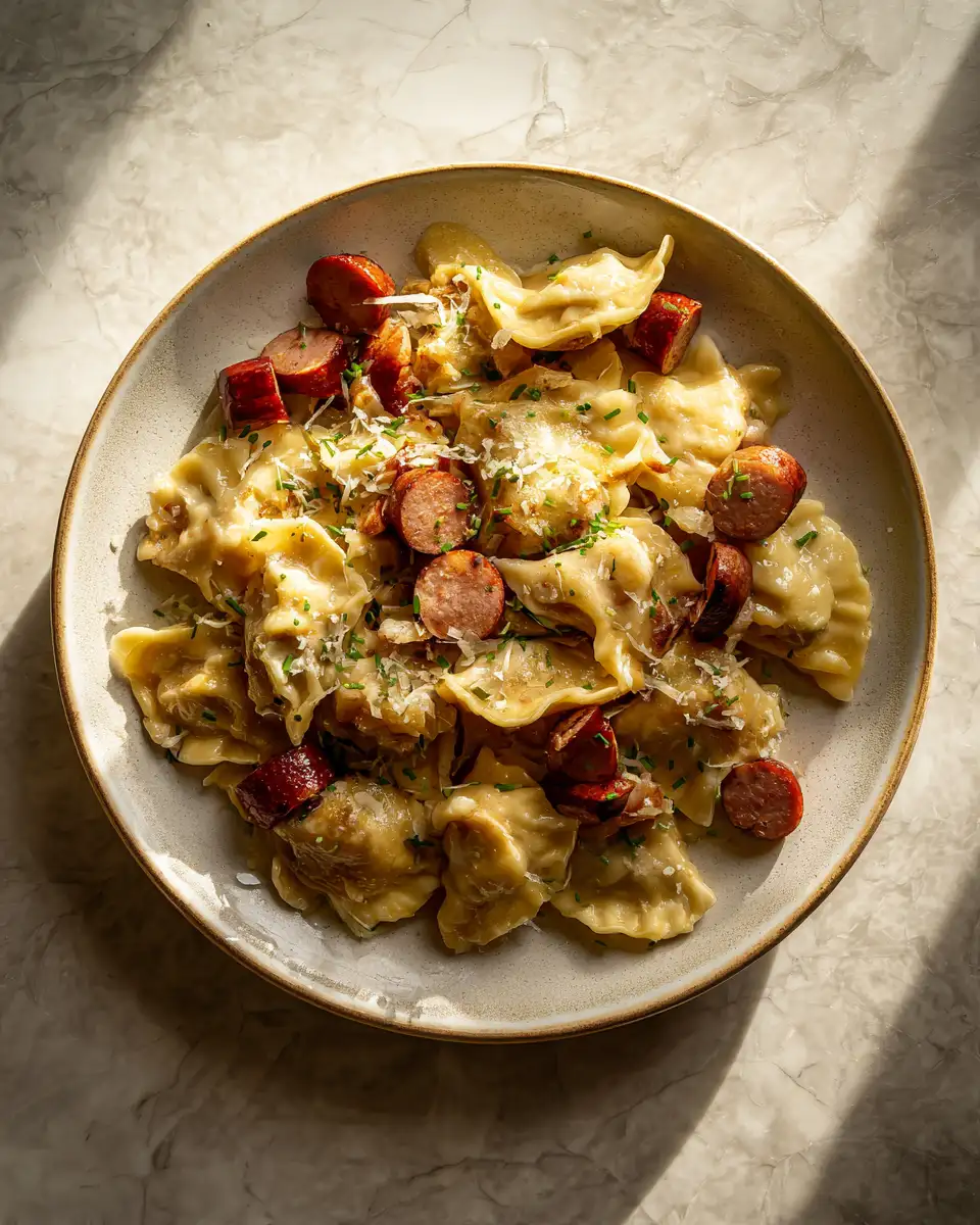Cozy Comfort: Slow Cooker Pierogi and Kielbasa Bake Delight - Featured Image
