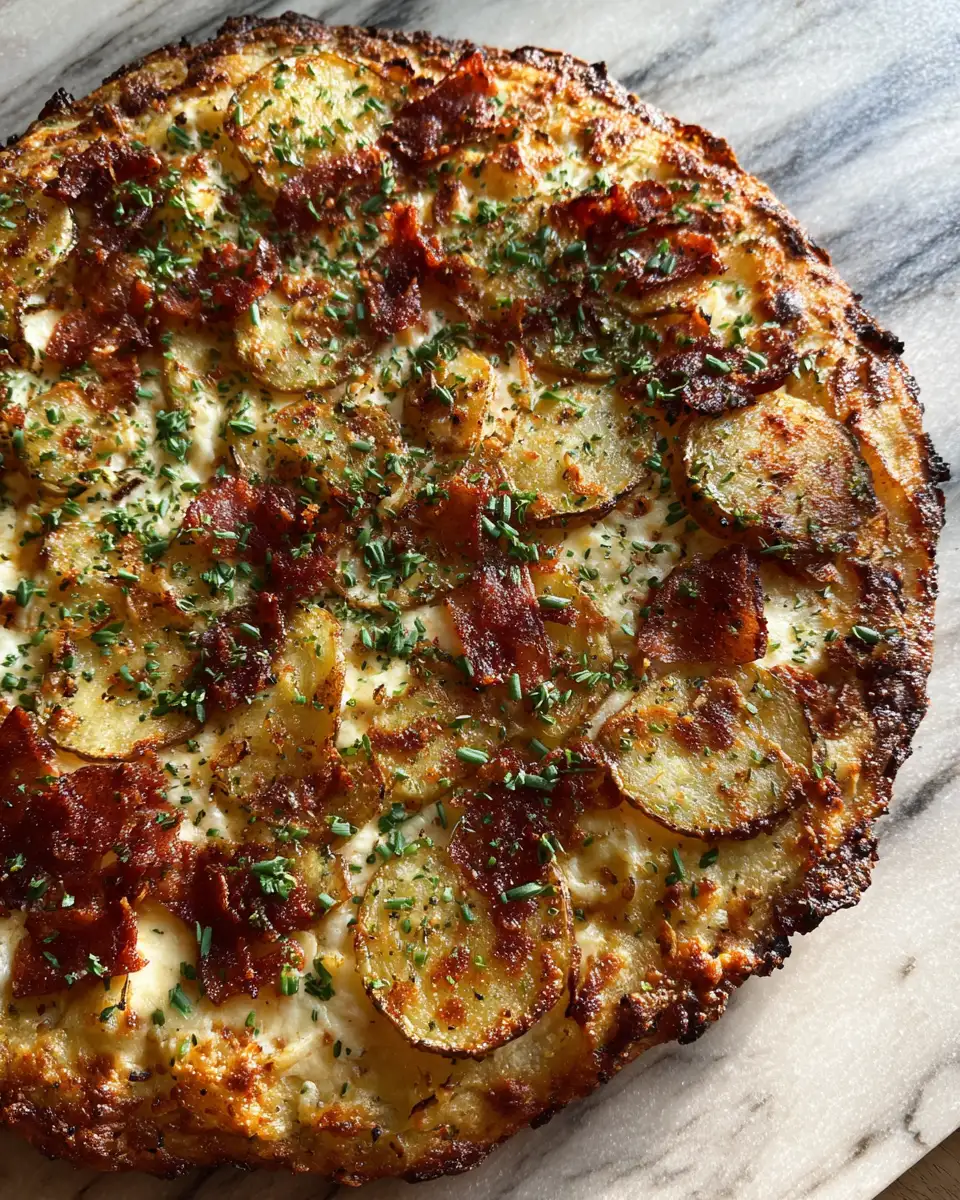 Smashed Potato Pizza: A Crispy Twist on Comfort Food 6 Final dish - Smashed Potato Pizza: A Crispy Twist on Comfort Food