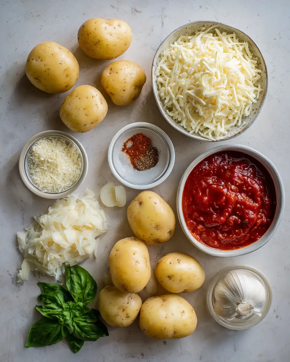 Smashed Potato Pizza: A Crispy Twist on Comfort Food 4 Ingredients for Smashed Potato Pizza: A Crispy Twist on Comfort Food