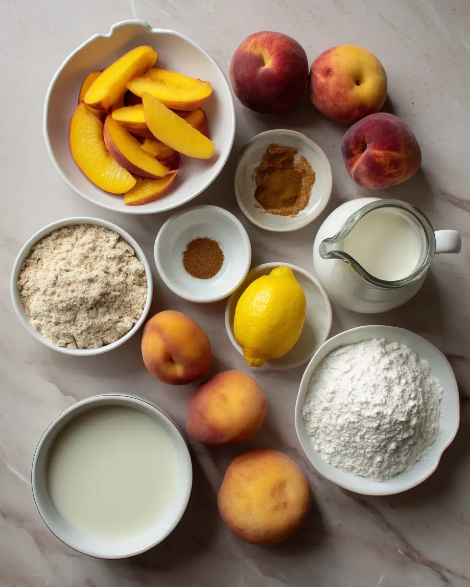 Ingredients for Irresistible Southern Peach Cobbler: A Sweet Slice of Southern Comfort