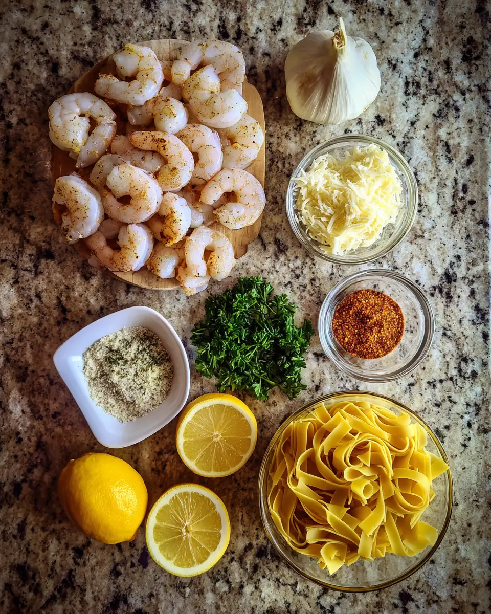 Ingredients for Sizzle and Spice: Indulge in the Ultimate Cajun Shrimp Alfredo Experience