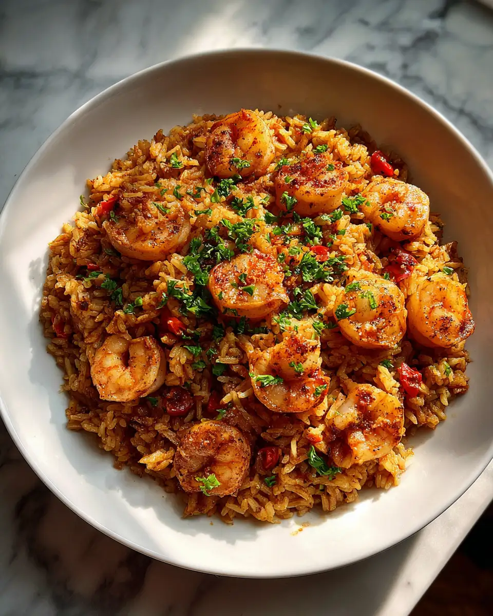 Final dish - Sizzle and Spice: Discover the Irresistible Cajun Shrimp Rice Skillet