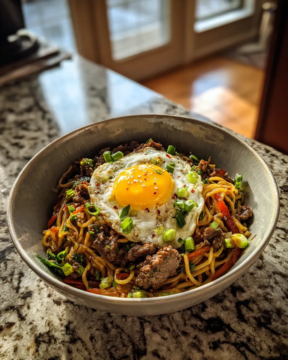 Fiery Flavors Unleashed: Spicy Korean Beef Noodles Adventure 6 Final dish - Fiery Flavors Unleashed: Spicy Korean Beef Noodles Adventure